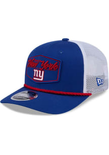 New Era New York Giants 9SEVENTY Stretch Snap Cotton Trucker Patch Adjustable Hat - Blue