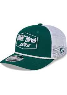 New Era New York Jets 9SEVENTY Stretch Snap Cotton Trucker Patch Adjustable Hat - Green