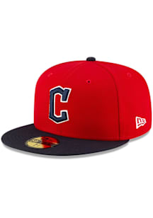 New Era Cleveland Guardians Mens Red 2025 Home Authentic Collection 59FIFTY Fitted Hat