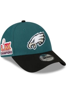 New Era Philadelphia Eagles Super Bowl LIX Champs Side Patch The League 9FORTY Adjustable Hat - Mi..