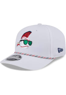 New Era Cleveland Major League Movie Logo Multi Rope Stretch 9SEVENTY Adjustable Hat - White