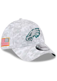 New Era Philadelphia Eagles Mens Grey 2025 Salute to Service Camo Fan Pack 39THIRTY Flex Hat