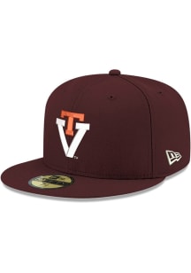 New Era Virginia Tech Hokies Mens Maroon 59FIFTY Fitted Hat