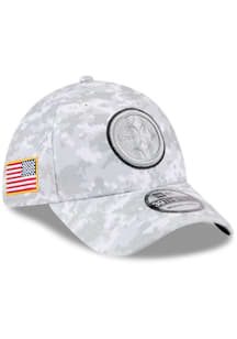 New Era Pittsburgh Steelers Mens Grey 2025 Salute to Service Camo Fan Pack 39THIRTY Flex Hat