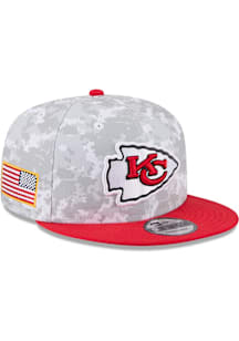 New Era Kansas City Chiefs Grey 2025 Salute to Service Camo Fan Pack 9FIFTY Mens Snapback Hat