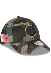 New Era Pittsburgh Steelers Mens Green 2025 Salute to Service Camo Fan Pack 39THIRTY Flex Hat