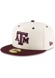 New Era Texas A&amp;M Aggies Mens Ivory NCAA AC 59FIFTY Fitted Hat