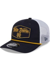 New Era Notre Dame Fighting Irish 9SEVENTY Stretch Snap Cotton Trucker Patch Adjustable Hat - Navy..