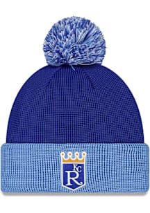 New Era Kansas City Royals Blue 2T 2025 Batting Practice Cuff Mens Knit Hat