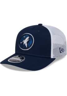 New Era Minnesota Timberwolves 9SEVENTY Stretch Snap Cotton Trucker Adjustable Hat - Navy Blue