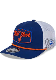 New Era New York Mets 9SEVENTY Stretch Snap Cotton Trucker Patch Adjustable Hat - Blue