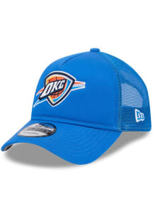 New Era Oklahoma City Thunder 9FORTY A-Frame Foam Trucker Adjustable Hat - Blue