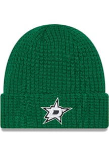 New Era Dallas Stars Green Waffle Cuff Mens Knit Hat