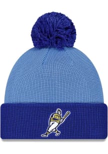 New Era Milwaukee Brewers Light Blue 2T 2025 Batting Practice Cuff Mens Knit Hat
