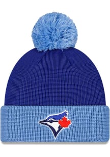 New Era Toronto Blue Jays Blue 2T 2025 Batting Practice Cuff Mens Knit Hat