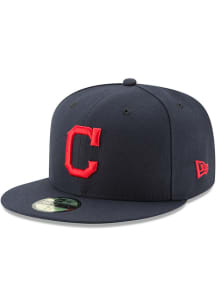 New Era Cleveland Indians Mens Red AC Road  59FIFTY Fitted Hat