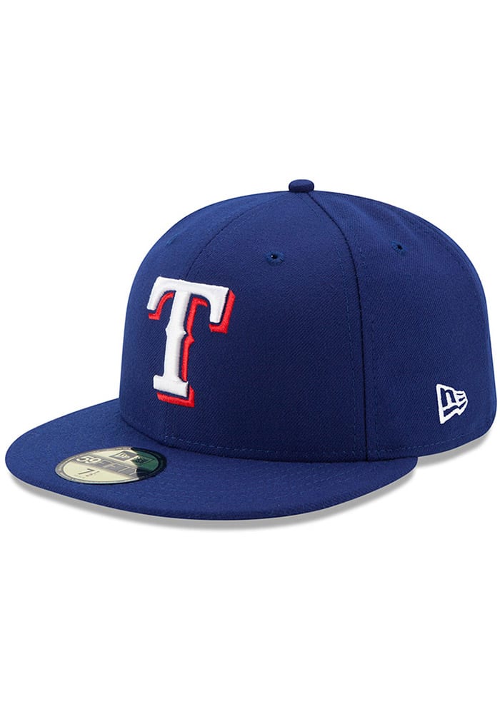 New Era Texas Rangers Mens Blue AC Game 59FIFTY Fitted Hat