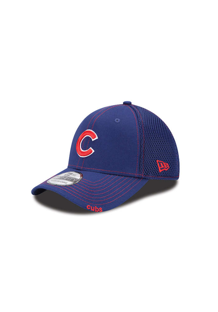 New Era Chicago Cubs Mens Blue Team Neo 39THIRTY Flex Hat