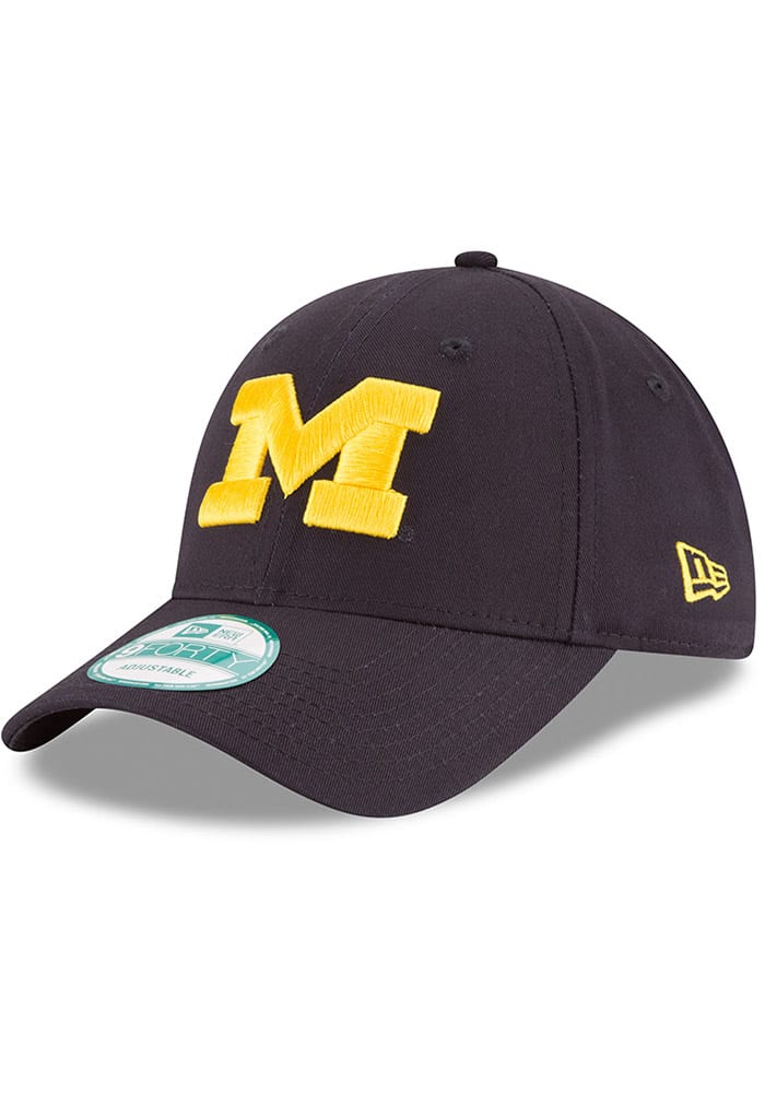 New Era Michigan Wolverines The League 9FORTY Adjustable Hat - Navy Blue