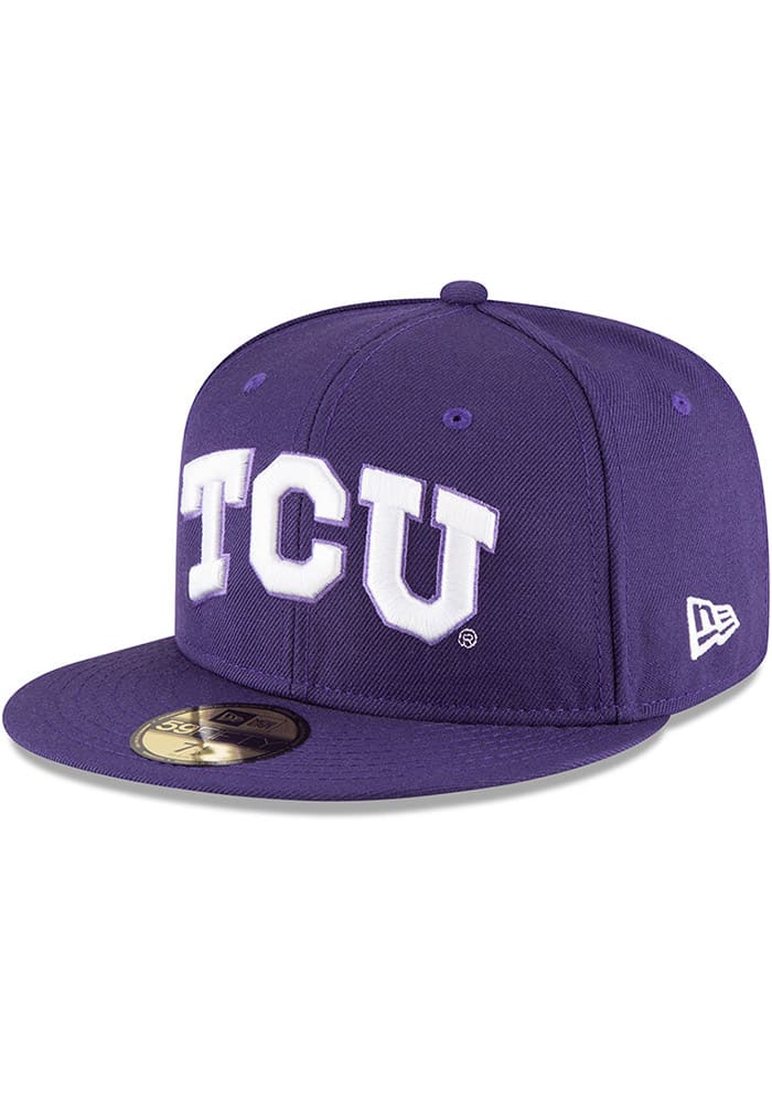 New Era TCU Horned Frogs Mens Purple College 59FIFTY Fitted Hat