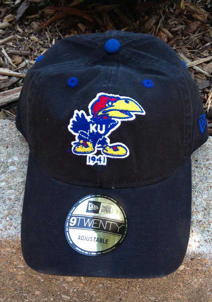New Era Kansas Jayhawks 9TWENTY Adjustable Hat - Black