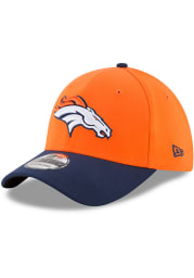 New Era Denver Broncos Mens Navy Blue Team Classic 39THIRTY Flex Hat