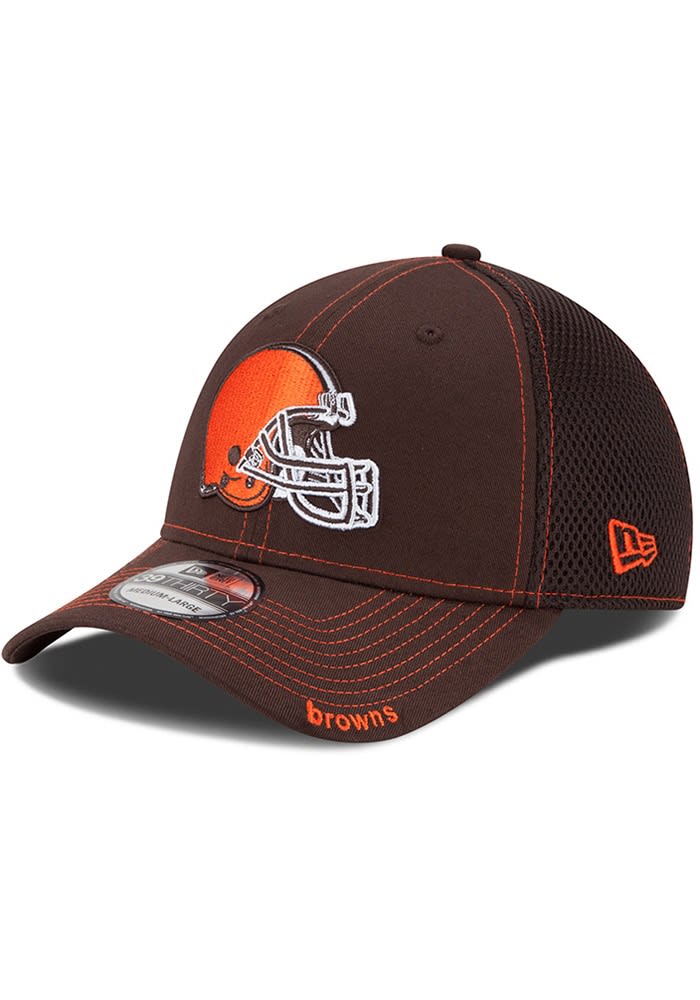 Men's '47 Brown/White Cleveland Browns Trophy Trucker Flex Hat