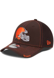 New Era Cleveland Browns Mens Brown Team Neo 39THIRTY Flex Hat