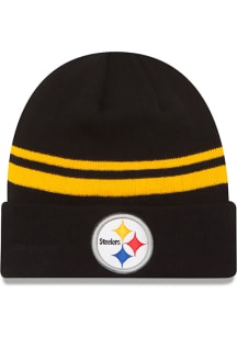 New Era Pittsburgh Steelers Black Cuff Mens Knit Hat