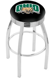 Ohio Bobcats 3 Ring Chrome Seat Pub Stool - Silver