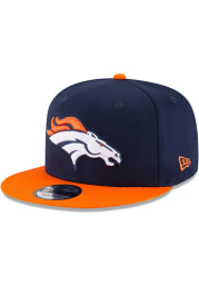 New Era Denver Broncos Navy Blue Baycik 9FIFTY Mens Snapback Hat