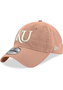 New Era Kansas Jayhawks Peach 9TWENTY Adjustable Hat - Pink
