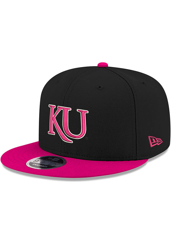New Era Kansas Jayhawks Black Strawberry 9FIFTY Mens Snapback Hat