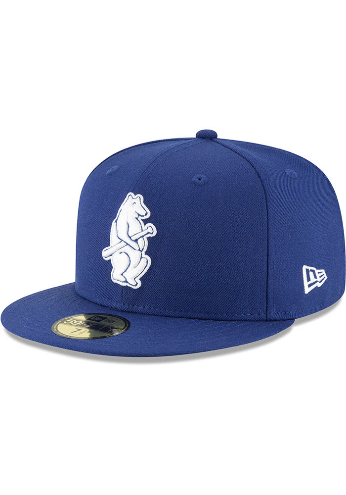 New Era Chicago Cubs Mens Blue 1914 Cooperstown Wool 59FIFTY Fitted Hat