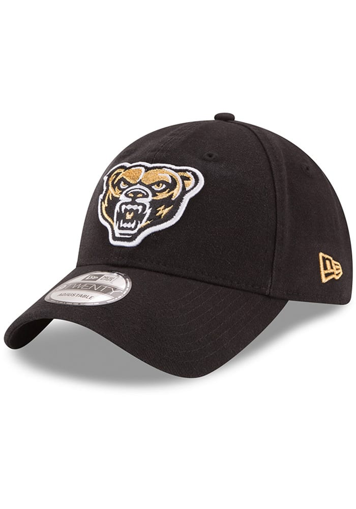 New Era Oakland University Golden Grizzlies Core Classic 9TWENTY Adjustable Hat - Black