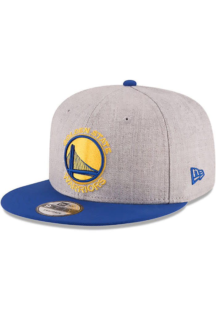New Era Golden State Warriors Grey Heather 9FIFTY Mens Snapback Hat