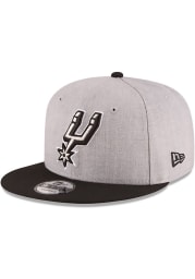 New Era San Antonio Spurs Grey Heather 9FIFTY Mens Snapback Hat
