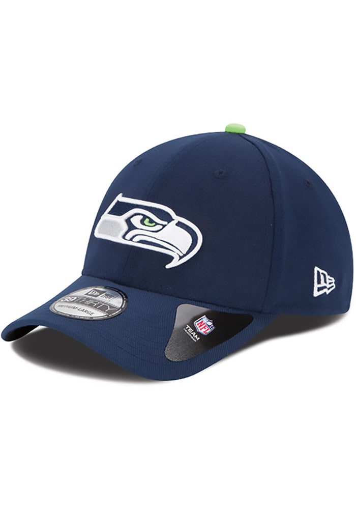 Seattle Seahawks Team Classic 39THIRTY Navy Blue New Era Flex Hat