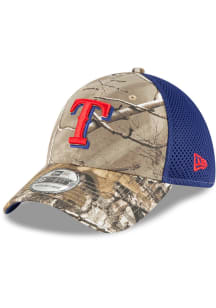 New Era Texas Rangers Mens Green Real Tree Neo 39THIRTY Flex Hat