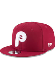 New Era Philadelphia Phillies Red Basic 9FIFTY Mens Snapback Hat