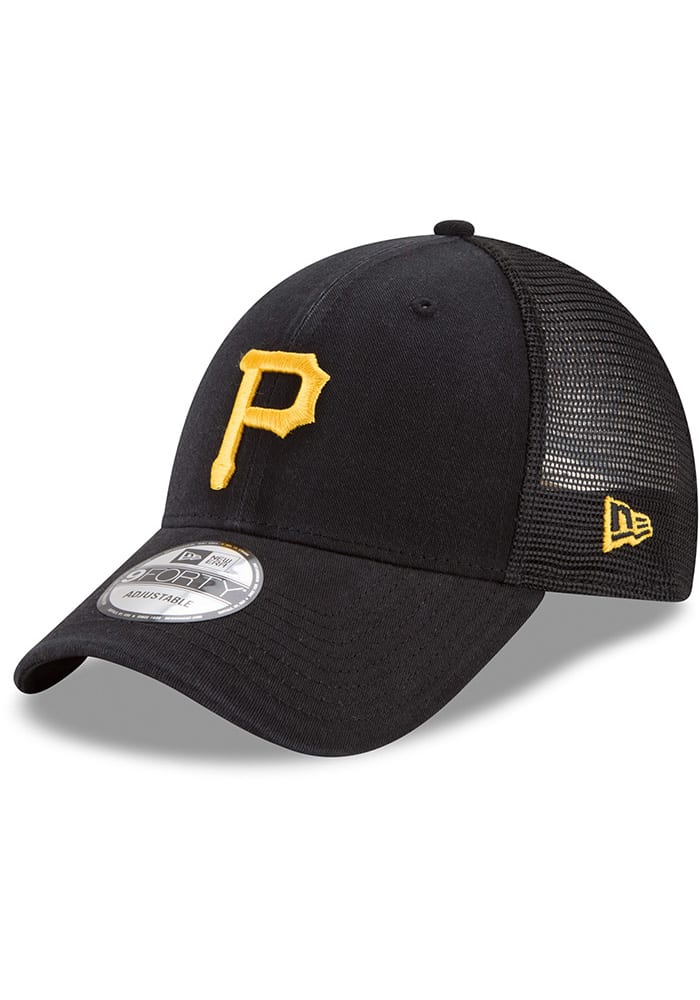 New Era Pittsburgh Pirates Trucker 9FORTY Adjustable Hat - Black