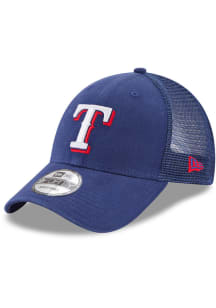 New Era Texas Rangers Trucker 9FORTY Adjustable Hat - Blue