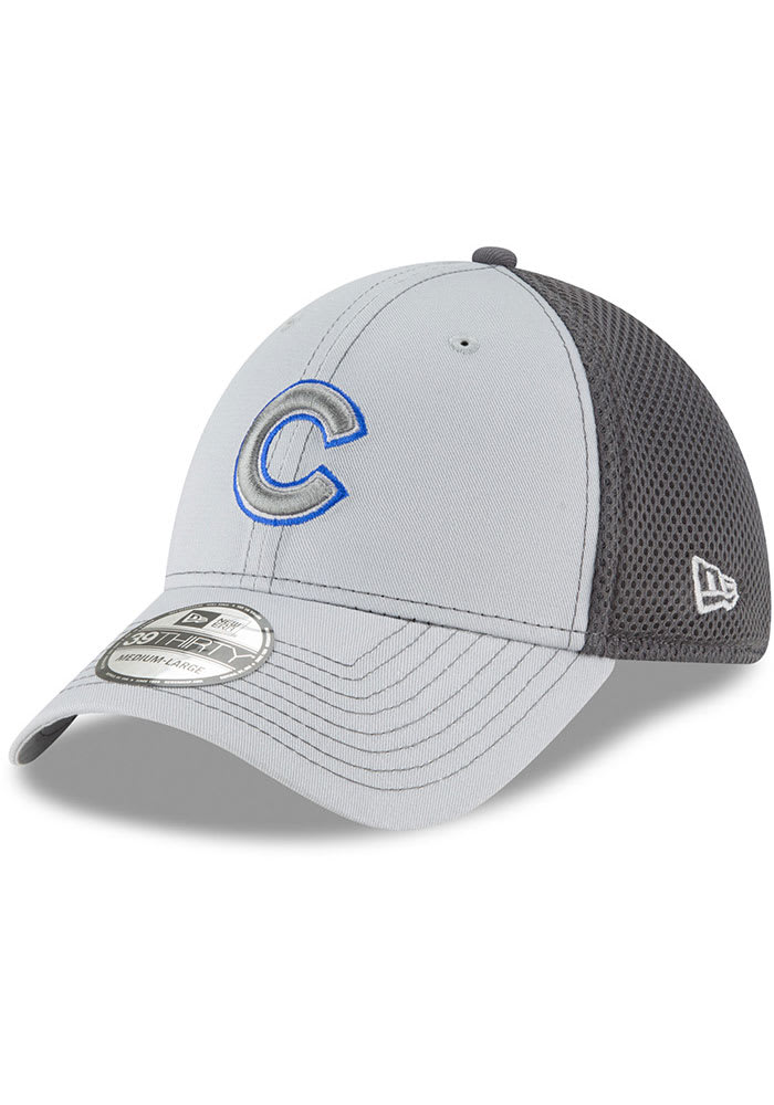 New Era Chicago Cubs Mens Grey Neo 39THIRTY Flex Hat