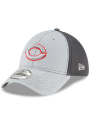 New Era Cincinnati Reds Mens Grey Neo 39THIRTY Flex Hat