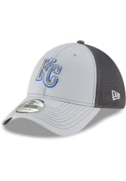 New Era Kansas City Royals Mens Grey Neo 39THIRTY Flex Hat