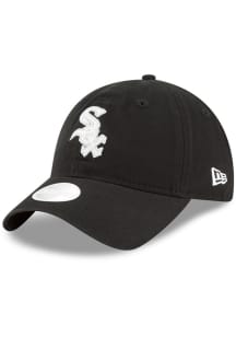 New Era Chicago White Sox Black Team Glisten 9TWENTY Womens Adjustable Hat