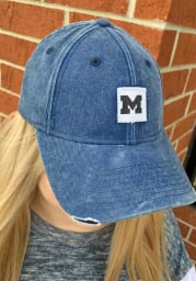 New Era Michigan Wolverines Navy Blue Loyal Patch Vintage 9TWENTY Womens Adjustable Hat