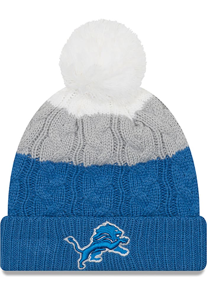 New Era Detroit Lions Blue Layered Up 2 Womens Knit Hat