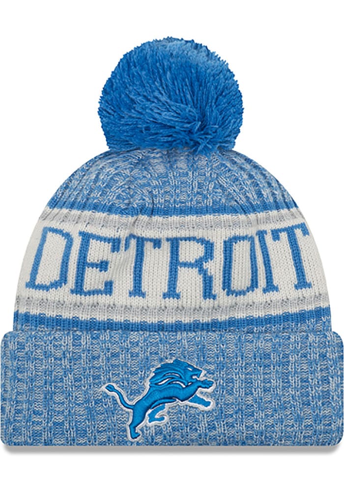 New Era Detroit Lions Blue NFL18 Official Sport Youth Knit Hat