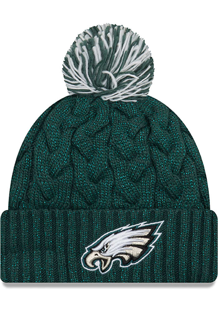 New Era Philadelphia Eagles Green Cozy Cable Womens Knit Hat